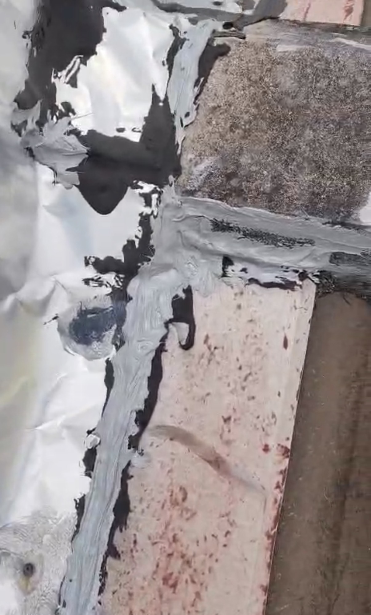 Waterproofing area before work